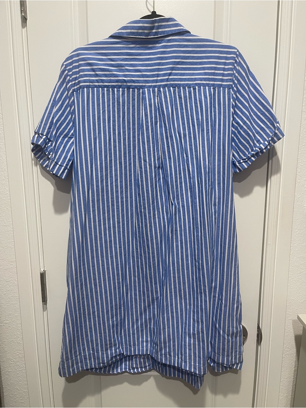 Old Navy Blue and White Striped Shirt Dress - Picture 4 of 4